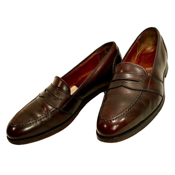 Vintage Alden “Parisian” Oxblood Penny Loafers 8.5B Men / Women 10.5 - Picture 7 of 13